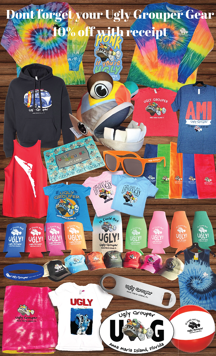 MENU | The Ugly Grouper | Anna Maria Island, FL